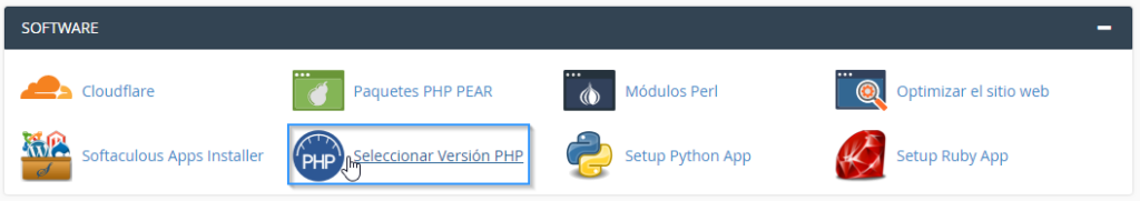 Select version PHP