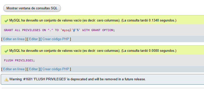 Access denied for user 'mysql'